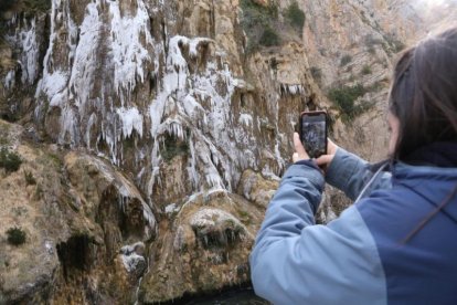 La Argenteria, en Gerri de la Sal, con cascadas de hielo.