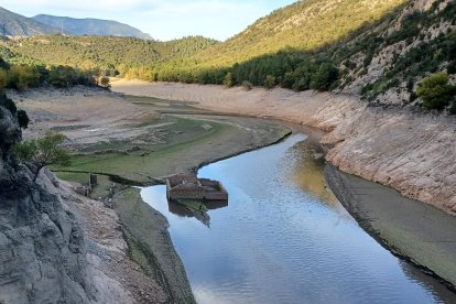 La cola del pantano de Oliana en noviembre del pasado año.