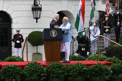 Modi y Biden ofrecieron una comparecencia en la Casa Blanca. 