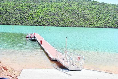 Imagen de archivo del embarcadero de Pomanyons en el embalse de Rialb.