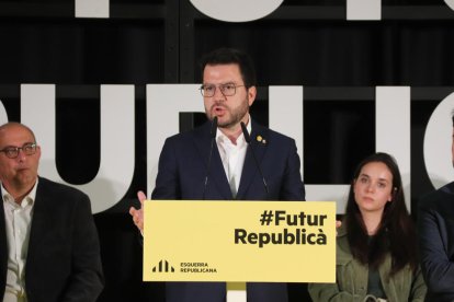 Pere Aragonès, ahir en un acte a Sant Cugat del Vallès.