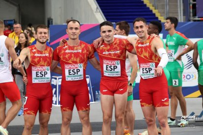 Arnau Monné, Sergio López, Pablo Montalvo y Bernat Canet tras completar la prueba.