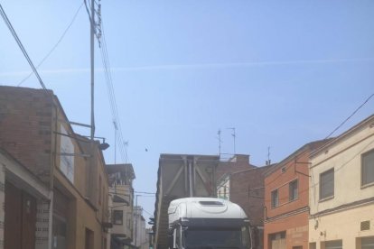 Les obres d’urbanització que es fan al carrer Nou.