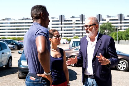 Fèlix Larrosa, Jackson Quiñónez i Cristina Morón, a Cappont.