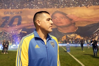 Riquelme va ser ovacionat pels fans de Boca Júniors.