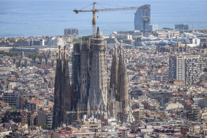 Vista aérea de la Sagrada Família, en Barcelona.