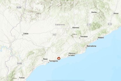 Mapa interactiu amb les actuacions dels Bombers en incendis