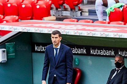 Javi Gracia, con el Valencia CF.