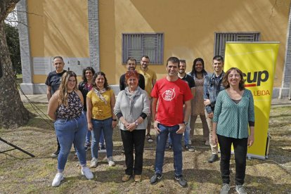 Cobo, al centre, amb la resta de membres de la llista.