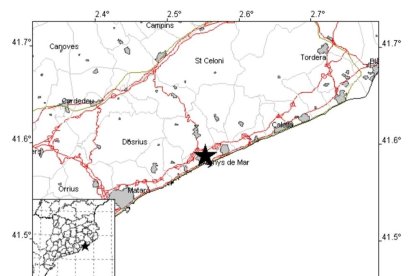 Un terratrèmol de magnitud 2,7 sacseja el Maresme i les comarques veïnes sense provocar danys