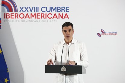 Pedro Sánchez, en la Cumbre Iberoamericana.