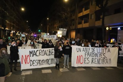 Imatge d’arxiu d’una protesta contra l’alberg de Pardinyes.