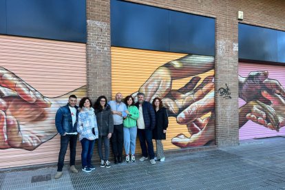 Mural de Lily Brick a les noves dependències del consell del Segrià