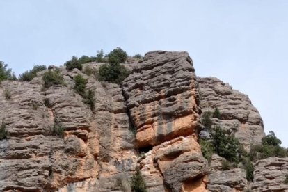 Zona de Collegats on quatre persones van obrir una via d'escalada sense autorització.