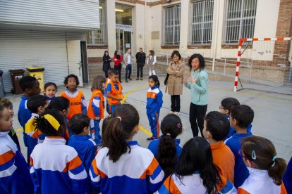 Alumnos de la escuela Pràctiques I de Lleida.