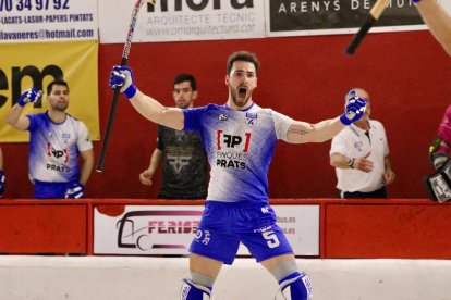 Nuno Paiva celebra eufòric el gol que va marcar a falta de vuit segons i que significava el 3-3.