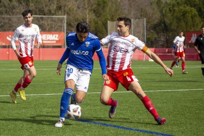 Una acción del partido de ayer en Manresa