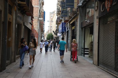 Una fotografia d’arxiu de l’Eix Comercial de Lleida.