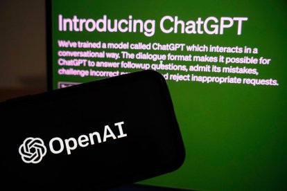 Una imagen de archivo muestra la página de introducción de ChatGPT, un modelo interactivo de chatbot de IA.