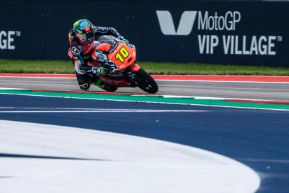 Diogo Moreira, pilot brasiler establert a Alcarràs, va ser quart en Moto3 i sortirà de la segona fila.