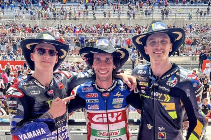 Àlex Rins, Luca Marini i Fabio Quartararo van formar el podi del Gran Premi de les Amèriques.