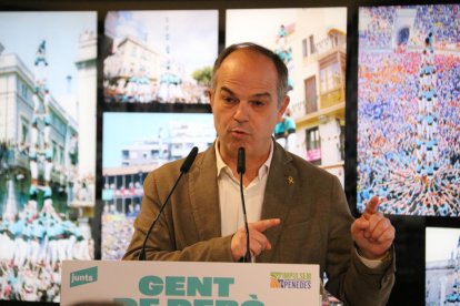 El secretari general de Junts, Jordi Turull, ahir en un acte a Vilafranca del Penedès.