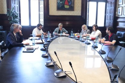 La reunió de la Mesa del Parlament.