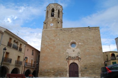 Vista del poble de Linyola.