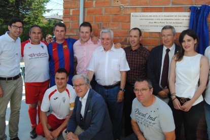 Fusté, cuando se inauguró el nuevo campo del Linyola en 2017.