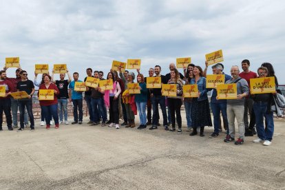 La CUP va presentar les llistes al Castell de la Suda de Lleida.