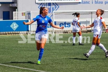 La celebració d'Andrea Gómez a l'1-0