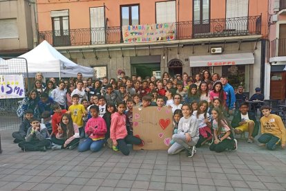 Los jóvenes de La Seu que participaron en la jornada de ayer. 