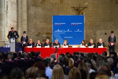 Un moment de l'acte del Dia de les Esquadres a la Seu Vella de Lleida.