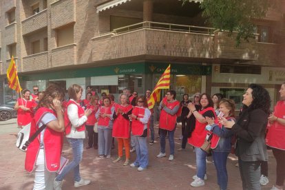 CCOO es va concentrar per exigir més prevenció davant de l’augment de sinistres laborals el 2022.