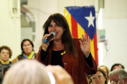 Laura Borràs, en un acte organitzat per donar-li suport diumenge passat a Manresa.