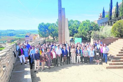 Borràs i Turull, a Cervera amb els alcaldables per Lleida.