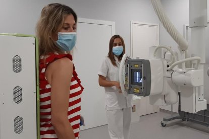 Imagen de una prueba de radiología en el centro de atención primaria de Tàrrega. 