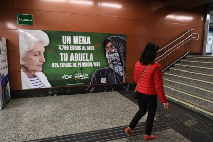 El cartel que Vox colocó durante la campaña del 4-M en Madrid. 