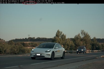 Denuncia a un conductor andorrano por circular a 187 km/h por|para la C-14 en el Urgell, un tramo limitado a 90 km/h