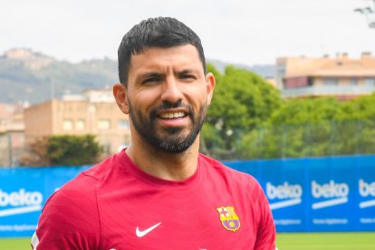 El Kun Agüero va tornar ahir als entrenaments.