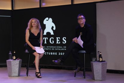 Mònica Garcia i Ángel Sala, en la presentació del festival de Sitges.