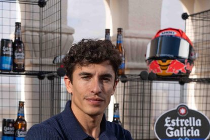 Marc Márquez, en el acto que protagonizó con un patrocinador.