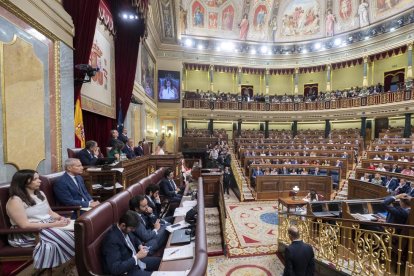 Vista del hemiciclo del Congreso de los Diputados