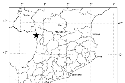 El epicentro del terremoto de este jueves.