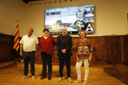 Presentació ahir de la novena edició del festival a l’Aula Magna de l’IEI.