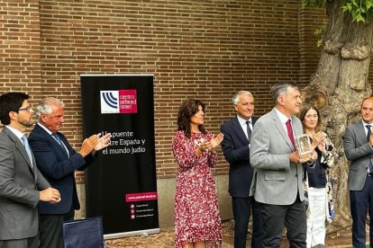 Josep Calvet recibió ayer el premio en el Centro Sefarad-Israel.