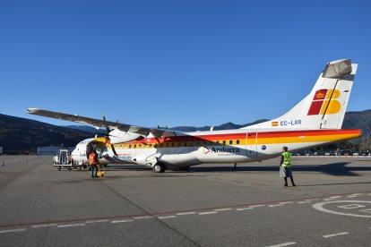 Imatge d’arxiu d’un avió d’Air Nostrum que fa la ruta entre la Seu i Madrid.