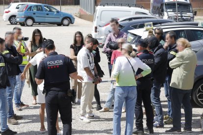 L’homicida confés, en la reconstrucció del crim que es va fer el 2 de maig passat.