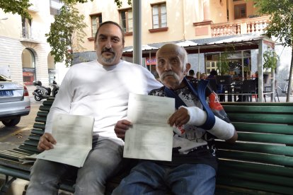 Ruf Silvestre i Lluís Pagés, ahir a la Seu amb les denúncies.