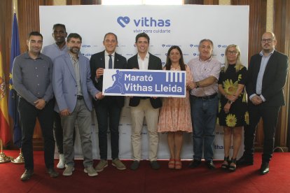 La presentació de la Marató Vithas Lleida va tenir lloc ahir a la subdelegació del Govern.